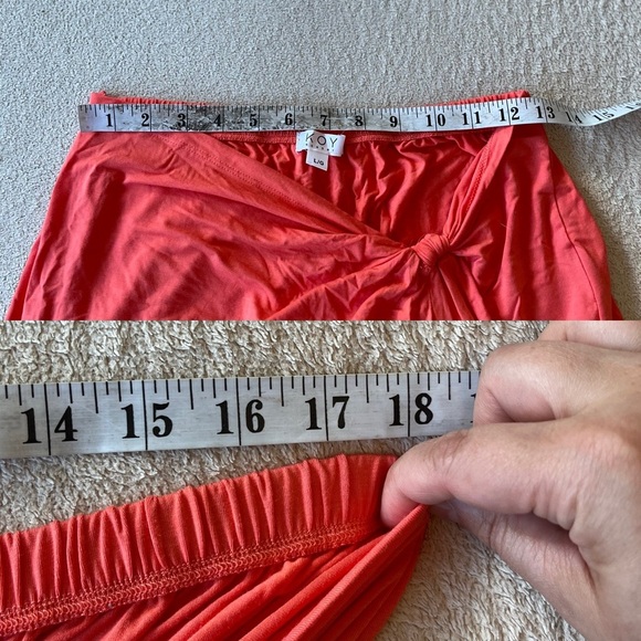 NWOT Laguna Side Knot Maxi Skirt - Koy Resort - Coral Punch L - Picture 11 of 13